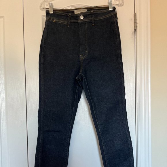 Everlane Way-High Clean Front Skinny Jean (Dark Indigo) - Picture 4 of 5